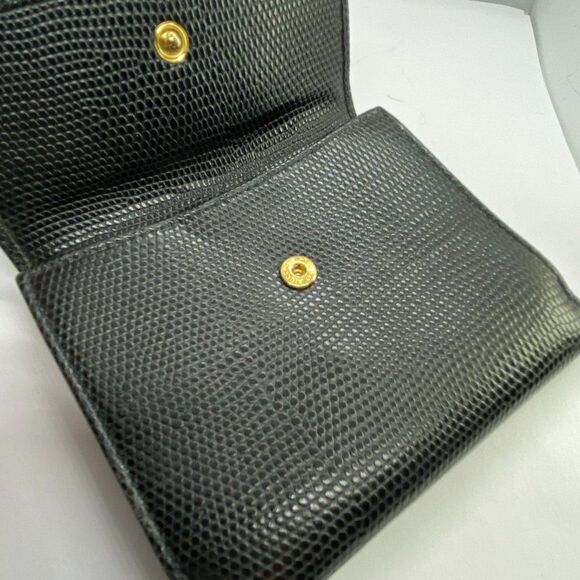 Authentic Salvatore Ferragamo Vara Black Textured Leather Bifold Wallet - Picture 5 of 8